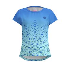 Rückansicht von BIDI BADU Colortwist Junior Capsleeve Tennisshirt Kinder Aqua/Blau