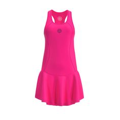 Rückansicht von BIDI BADU Crew Dress Tenniskleid Damen Pink