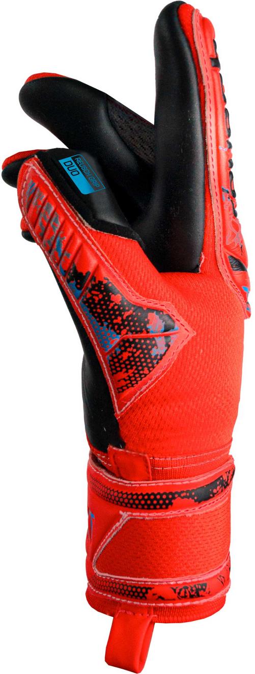 Rückansicht von Reusch Attrakt Duo Torwarthandschuhe 3333  brig red/futr blu/blck