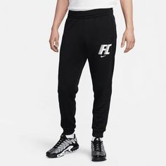 Nike Dri-FIT F.C. Fleece Trainingshose Herren schwarz / weiß