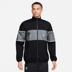 Nike Repel F.C. Trainingsjacke Herren schwarz / grau