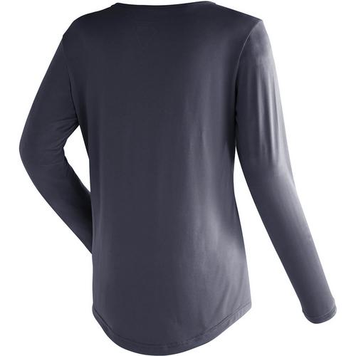 Rückansicht von Maier Sports Horda Langarmshirt Damen Marine