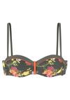 Lascana B&uuml;gel-Bandeau-Bikini-Top Bikini Oberteil Damen - oliv bedruckt