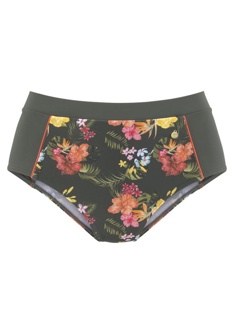 Lascana Lascana Highwaist-Bikini-Hose Bikini Hose Damen - oliv bedruckt - 0 | SportScheck