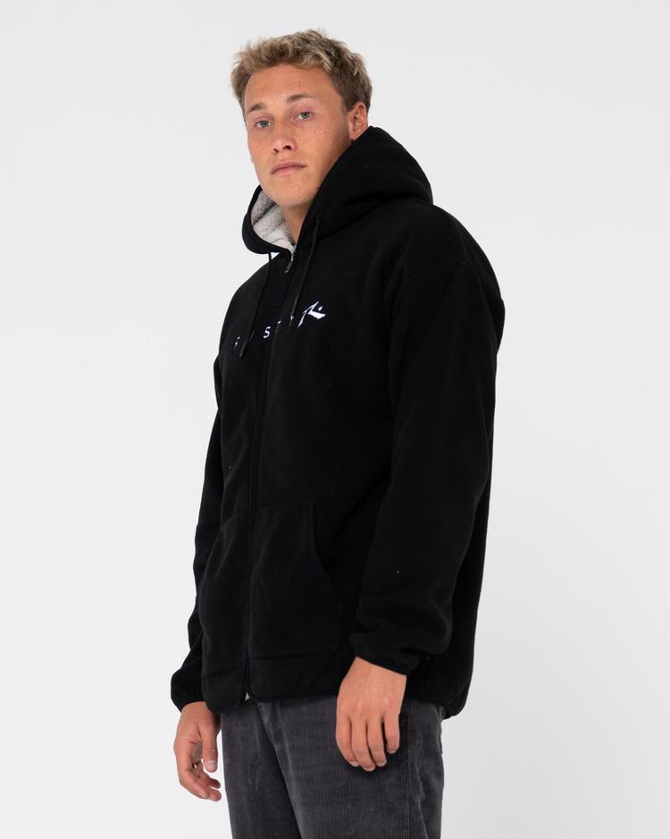 RUSTY RUSTY IN LINE SHERPA ZIP THRU POLAR FLEECE Fleecejacke Herren - Black - 2 | SportScheck