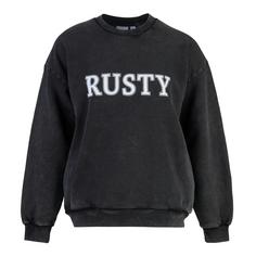 RUSTY RUSTY OVERSIZE CREW FLEECE Sweatshirt Damen Washed Black