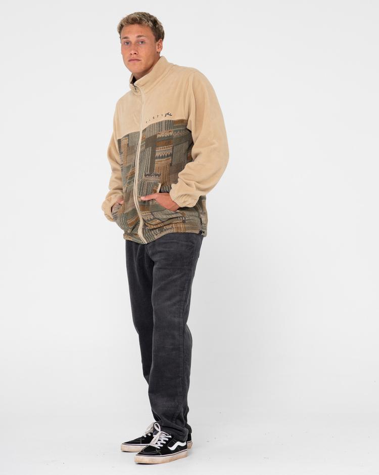 RUSTY RUSTY SHAG PANELED FULL ZIP FLEECE Fleecejacke Herren - Light Fennel - 5 | SportScheck
