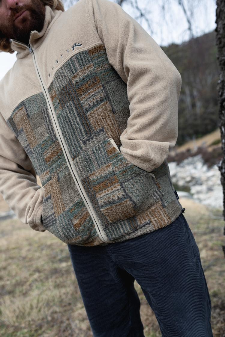 RUSTY RUSTY SHAG PANELED FULL ZIP FLEECE Fleecejacke Herren - Light Fennel - 6 | SportScheck