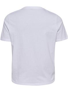 Rückansicht von hummel hmlLEGACY WOMAN T-SHIRT PLUS T-Shirt Damen WHITE