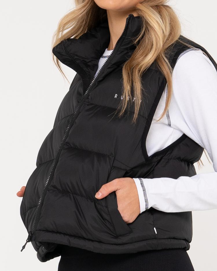 RUSTY RUSTY RUSTY PUFFER VEST Kurzweste Damen - Black - 3 | SportScheck