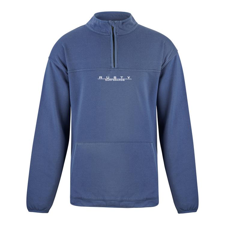 RUSTY RUSTY RS RELAXED 1/4 ZIP SUPER FLEECE Fleecepullover Herren - China Blue - 0 | SportScheck