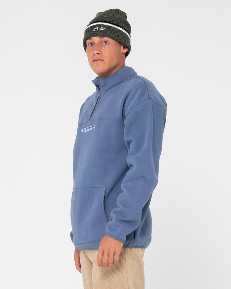 RUSTY RUSTY RS RELAXED 1/4 ZIP SUPER FLEECE Fleecepullover Herren - China Blue - 2 | SportScheck