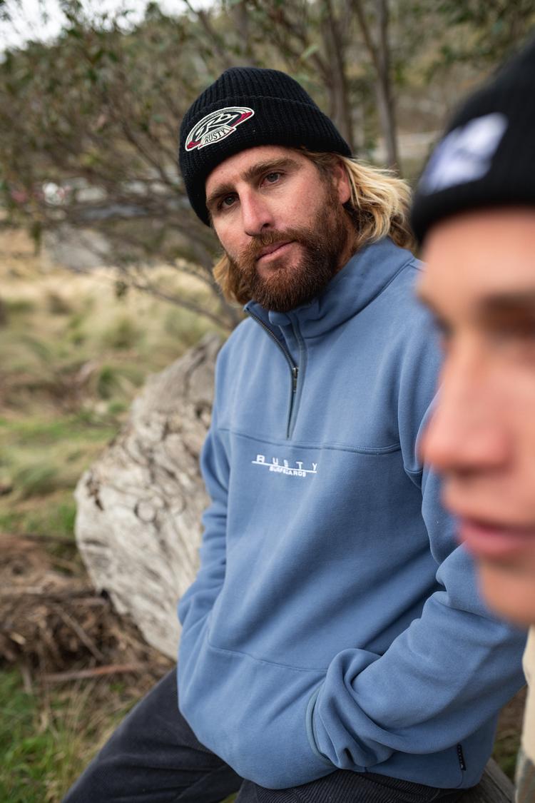 RUSTY RUSTY RS RELAXED 1/4 ZIP SUPER FLEECE Fleecepullover Herren - China Blue - 6 | SportScheck