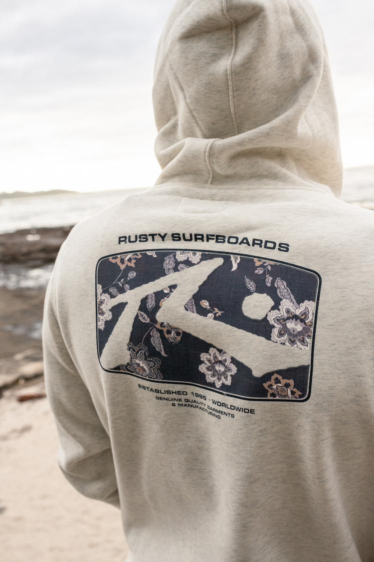 RUSTY RUSTY ADVOCATE SUPER FLEECE HOODIE Hoodie Herren - Ecru Marle - 6 | SportScheck