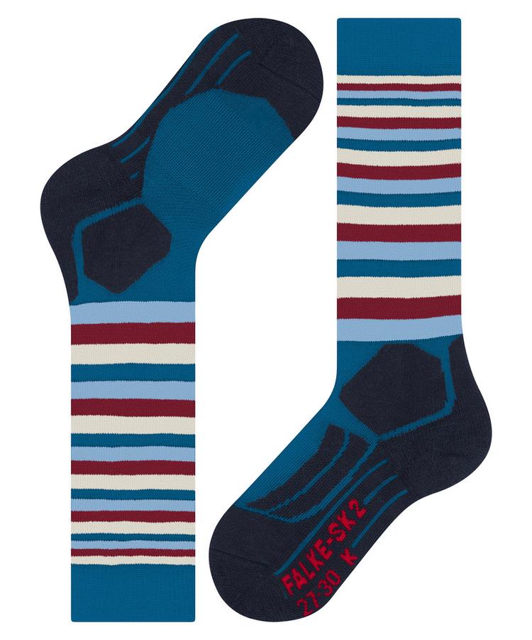 Falke Falke SK2 Intermediate Stripes Ski Socken Kinder - petrol (6835) - 2 | SportScheck