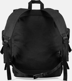 Rückansicht von Black Snake Tagesrucksack Huntsman Wanderrucksack Schwarz