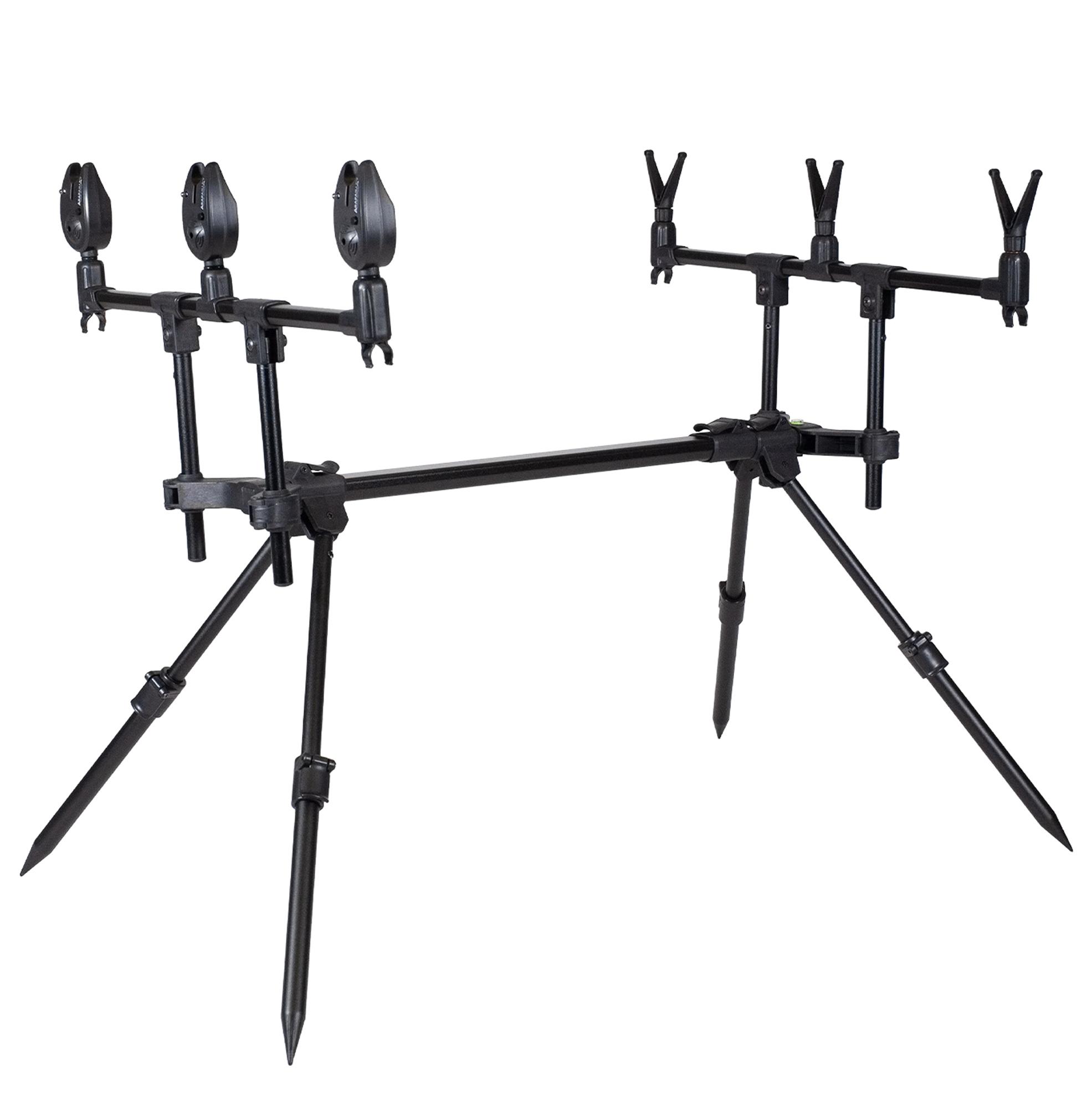 Arapaima Fishing Equipment Angel Rod Pod mit Bissanzeiger Flexleg Zubehör Schwarz