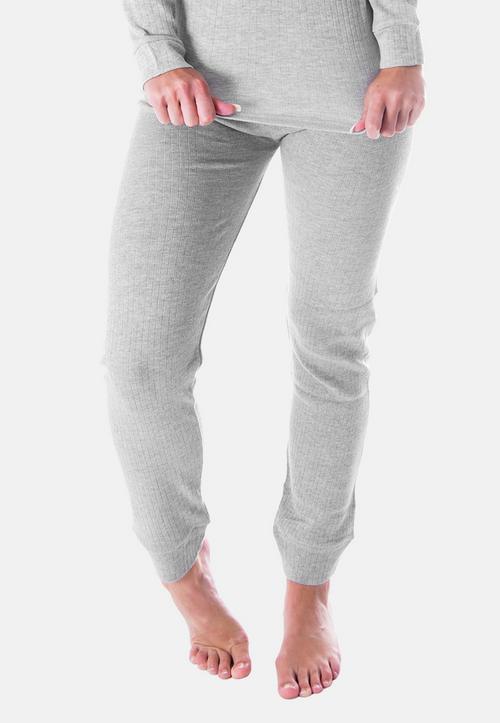 Rückansicht von Black Snake 2 Pack Thermo Hose Cozy Thermounterhose Damen Grau Hellblau