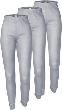 Black Snake 3 Pack Thermo Hosen Cozy Thermounterhose Damen Grau