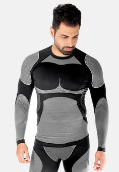 Rückansicht von Black Snake Seamless Hemd Python Funktionsshirt Herren Schwarz