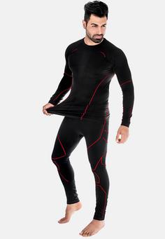 Rückansicht von Black Snake Seamless Set Neverest Wäscheset Herren BlackRed