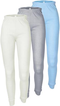 Black Snake 3 Pack Thermo Hosen Cozy Funktionsunterhose Damen Creme, Creme Grau Hellblau