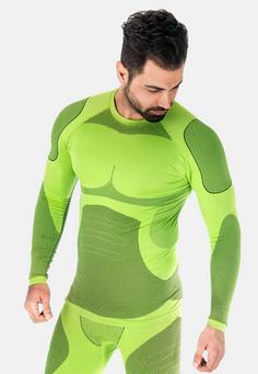 Rückansicht von Black Snake Seamless Hemd Python Funktionsshirt Herren Lime