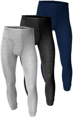 Black Snake 3 Pack Thermo Hosen Cushy Thermounterhose Herren Anthrazit Blau Grau