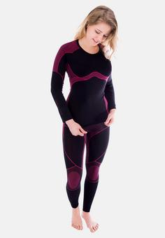 Rückansicht von Black Snake Seamless Set Viper Wäscheset Damen Schwarz Pink