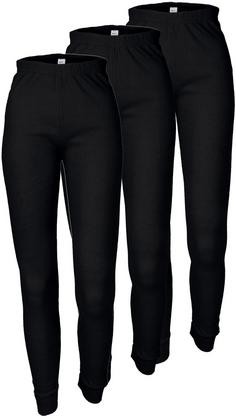 Black Snake 3 Pack Thermo Hosen Cozy Thermounterhose Damen Schwarz, Creme