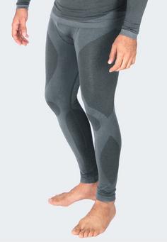 Rückansicht von Black Snake Seamless Hose Python Thermounterhose Herren Grau