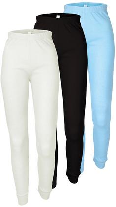 Black Snake 3 Pack Thermo Hosen Cozy Funktionsunterhose Damen Creme, Creme Hellblau Schwarz