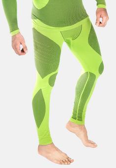 Rückansicht von Black Snake Seamless Hose Python Thermounterhose Herren Lime
