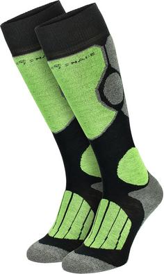 Black Snake Funktionssocken High Protection Skisocken Schwarz Lime