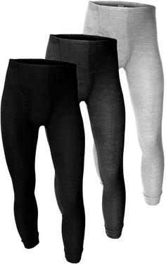 Black Snake 3 Pack Thermo Hosen Cushy Funktionsunterhose Herren Anthrazit Grau Schwarz