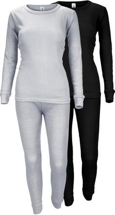 Black Snake 2 Pack Thermo Set Cozy Wäscheset Damen Grau Schwarz