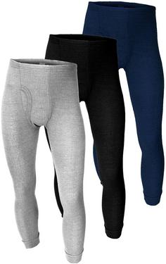Black Snake 3 Pack Thermo Hosen Cushy Thermounterhose Herren Blau Grau Schwarz