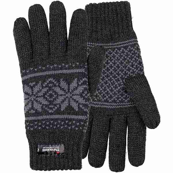Tarjane Thinsulate Strickhandschuhe Fingerhandschuhe Anthrazit von Muster SportScheck Shop Online kaufen im