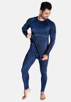 Rückansicht von Black Snake Seamless Set Python Wäscheset Herren Navy