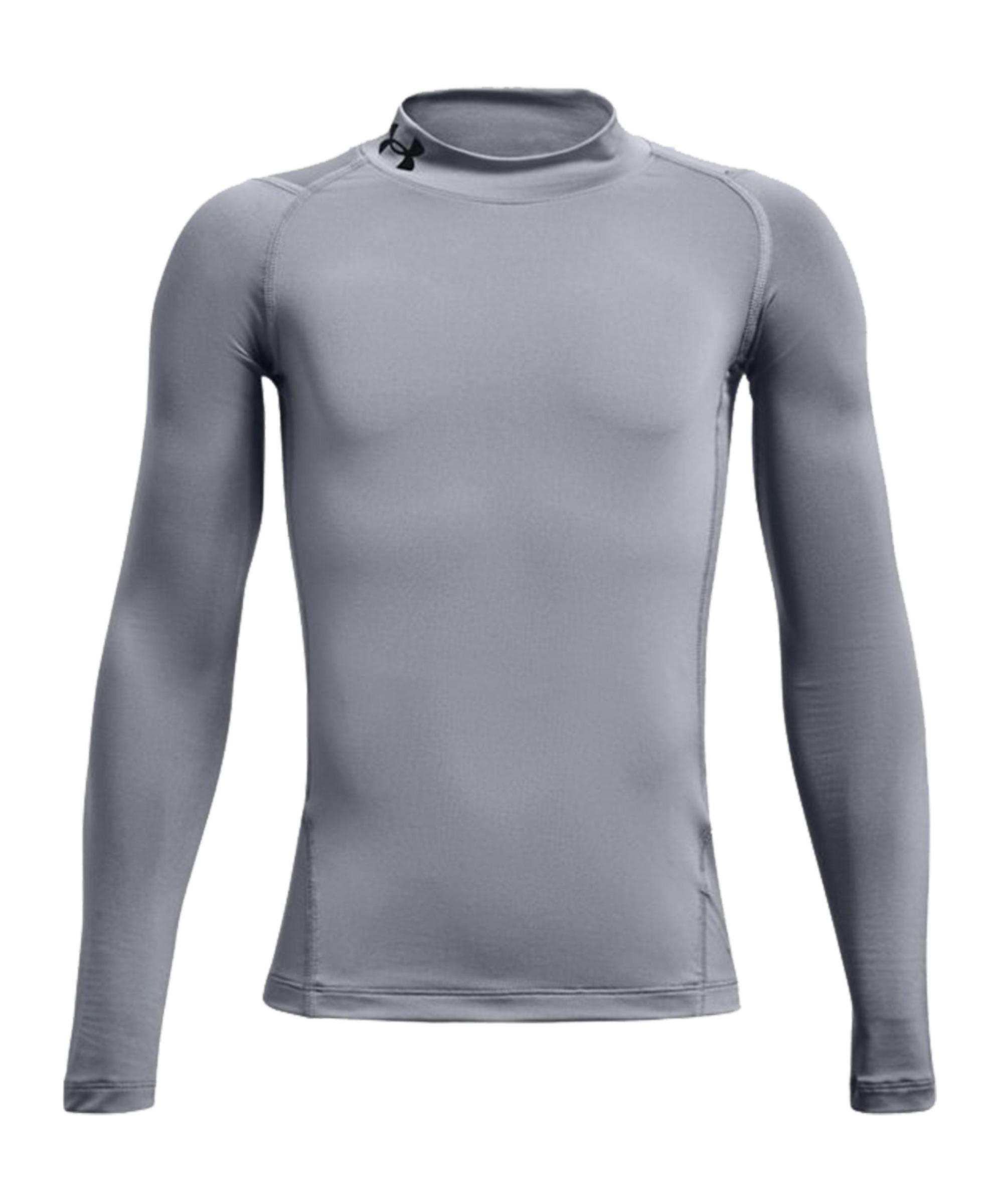 Under Armour HeatGear Mock langarm Kids Funktionsshirt Kinder grau im