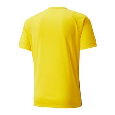 Rückansicht von PUMA teamLIGA Striped Trikot Fußballtrikot Herren gelbschwarz