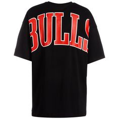 Rückansicht von New Era NBA Chicago Bulls Infill Logo T-Shirt Herren schwarz / rot