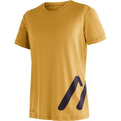 Maier Sports Logo T-Shirt Herren Gold