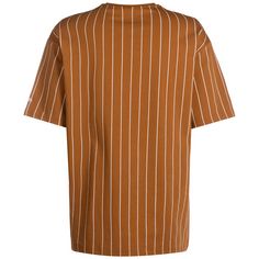 Rückansicht von New Era Pinstripe Oversized T-Shirt Herren orange / weiß