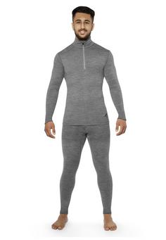 Rückansicht von normani Outdoor Sports Merino Canberra Funktionsshirt Herren Grau