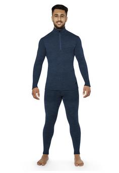 Rückansicht von normani Outdoor Sports Merino Canberra Funktionsshirt Herren Navy