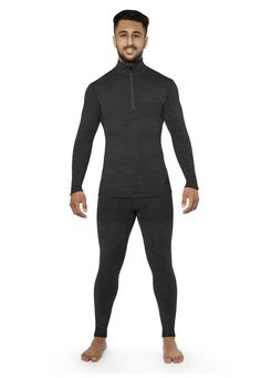 Rückansicht von normani Outdoor Sports Merino Canberra Funktionsshirt Herren Anthrazit