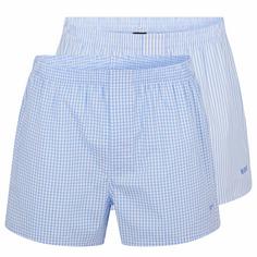 Boss Web-Boxershorts Boxershorts Herren Weiß/Blau