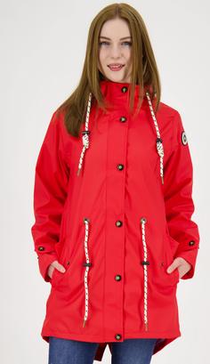 Rückansicht von ANKERGLUT ANKERGLUTLIEBE Regenjacke Damen red