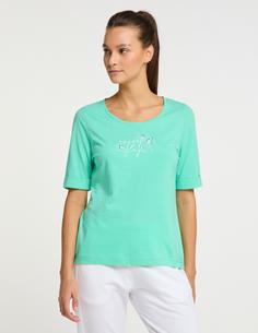 Rückansicht von JOY sportswear ANYA T-Shirt Damen reef green melange